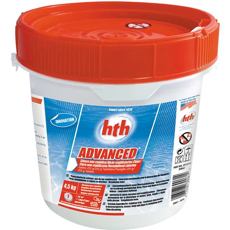 Chlore Non Stabilisé En Galets Advanced 4,5 Kg - HTH 3 Chlore Non Stabilisé En Galets Advanced 4,5 Kg - HTH