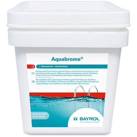 Brome BAYROL Aquabrome Pastilles Désinfection Piscine - 5kg 3 Brome BAYROL Aquabrome Pastilles Désinfection Piscine - 5kg