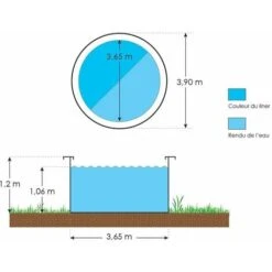 Piscine Hors Sol Acier Ronde Ø 3,65 X 1,20 M Aspect Bois CANYON 9 Piscine Hors Sol Acier Ronde Ø 3,65 X 1,20 M Aspect Bois CANYON -Trait Piscine Soldes Magasin 13140327 3