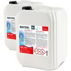 2 X 12,5 Kg (10 L) Bayzid Chlore Liquide 48°