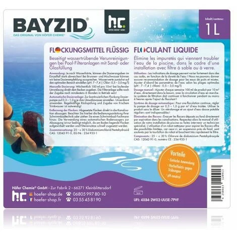 1 X 1 Litre Bayzid Floculant Liquide 4 1 X 1 Litre Bayzid Floculant Liquide â Image 2