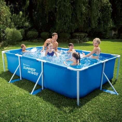 Piscine Tubulaire Rectangulaire 3 X 2M H : 0.75m Summer Waves 4 Piscine Tubulaire Rectangulaire 3 X 2M H : 0.75m Summer Waves – Image 2