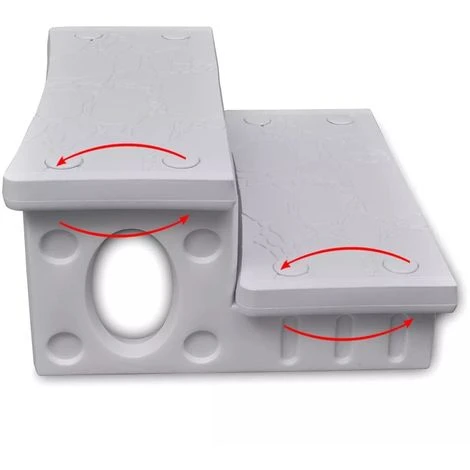 VIDAXL Marches De Spa Blanc 5 VIDAXL Marches De Spa Blanc â Image 3