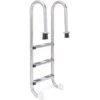 COSTWAY Échelle De Piscine à 3 Marches 1,32m Échelle De Sécurité Pour Piscine En 304 Acier Inoxydable Échelle De Marche