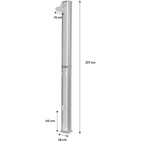 Douche Solaire D'extérieur Aquae Pour Piscine. Terrasse Et Jardin. Avec Mitigeur. Robinet Et Réservoir De 35L 7 Douche Solaire D'extérieur Aquae Pour Piscine. Terrasse Et Jardin. Avec Mitigeur. Robinet Et Réservoir De 35L – Image 5