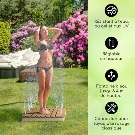 Blumfeldt Douche Exterieur Piscine, Douches De Jardin Portable, Douche Jardin De 4M, Pomme De Douche Réglable, Douche Extérieur Aluminium, Rince Pied Piscine, Douche Extérieure Résistant UV Et Gel 4 Blumfeldt Douche Exterieur Piscine, Douches De Jardin Portable, Douche Jardin De 4M, Pomme De Douche Réglable, Douche Extérieur Aluminium, Rince Pied Piscine, Douche Extérieure Résistant UV Et Gel – Image 2