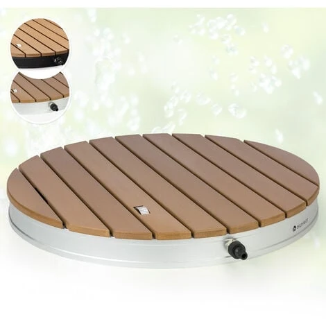 Douche De Jardin - Blumfeldt Sumatra Breeze RD - WPC Aluminium Ø 70.4cm - Douche D'extérieur - Base Antidérapante - Design Rond 3 Douche De Jardin - Blumfeldt Sumatra Breeze RD - WPC Aluminium Ø 70.4cm - Douche D'extérieur - Base Antidérapante - Design Rond