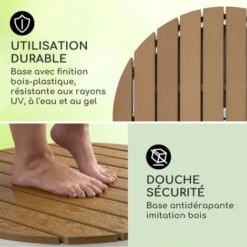 Douche De Jardin - Blumfeldt Sumatra Breeze RD - WPC Aluminium Ø 70.4cm - Douche D'extérieur - Base Antidérapante - Design Rond 9 Douche De Jardin - Blumfeldt Sumatra Breeze RD - WPC Aluminium Ø 70.4cm - Douche D'extérieur - Base Antidérapante - Design Rond -Trait Piscine Soldes Magasin 18078696 3