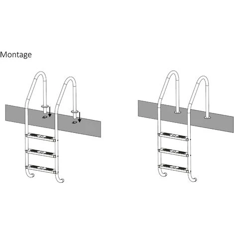 Zelsius Echelle De Piscine à 3 Marches A 50 X 62 X 157 Cm - Argent Avec Protection Antidérapante 5 Zelsius Echelle De Piscine à 3 Marches A 50 X 62 X 157 Cm - Argent Avec Protection Antidérapante – Image 3
