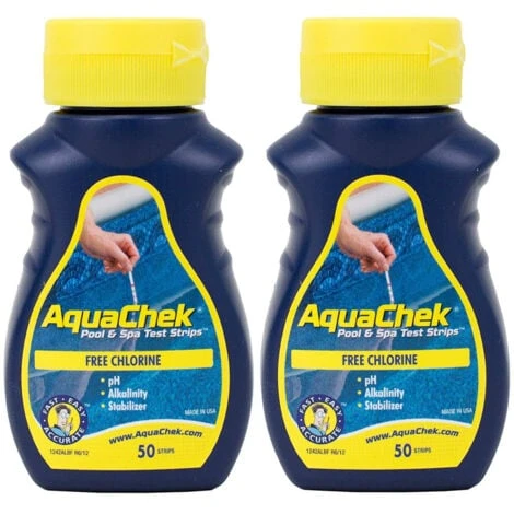 Lot De 2 AquaChek Testeur De Chlore Pour Piscine Et Spa, Lot De 50 Bandelettes - Aquachek 3 Lot De 2 AquaChek Testeur De Chlore Pour Piscine Et Spa, Lot De 50 Bandelettes - Aquachek