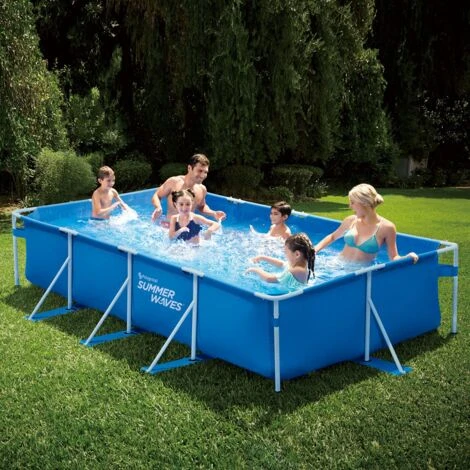 Piscine Tubulaire Rectangulaire 4,57x2,13x0,84m Summer Waves 4 Piscine Tubulaire Rectangulaire 4,57x2,13x0,84m Summer Waves – Image 2