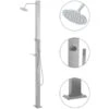 Douche D'extérieur Acier Inoxydable Droit VidaXL -Trait Piscine Soldes Magasin 18800220 1