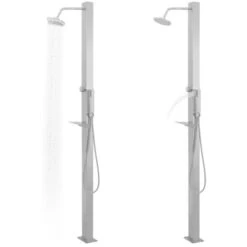 Douche D'extérieur Acier Inoxydable Droit VidaXL -Trait Piscine Soldes Magasin 18800220 5