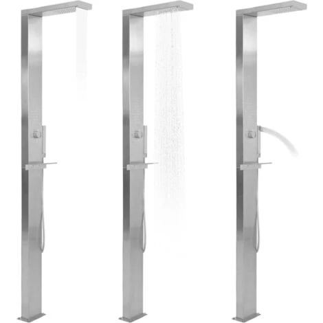 Douche D'extérieur Acier Inoxydable Carré VidaXL 4 Douche D'extérieur Acier Inoxydable Carré VidaXL – Image 2