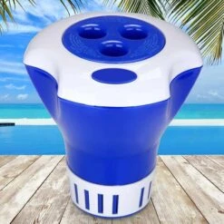Doseur/flotteur De Chlore Ou Brome Pour Piscines Pastilles Ø 17cm Bleu-blanc 8 Doseur/flotteur De Chlore Ou Brome Pour Piscines Pastilles Ø 17cm Bleu-blanc -Trait Piscine Soldes Magasin 19215161 3