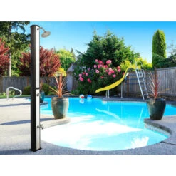 VIESTA VSD35FS Douche Solaire - Noir Et Argent - Avec Réservoir D'eau Résistant Aux UV De 35 Litres - Avec Lave-pieds Et Pomme De Douche De Pluie Réglable 9 VIESTA VSD35FS Douche Solaire - Noir Et Argent - Avec Réservoir D'eau Résistant Aux UV De 35 Litres - Avec Lave-pieds Et Pomme De Douche De Pluie Réglable -Trait Piscine Soldes Magasin 19404985 3