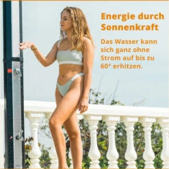 VIESTA VSD35FS Douche Solaire - Noir Et Argent - Avec Réservoir D'eau Résistant Aux UV De 35 Litres - Avec Lave-pieds Et Pomme De Douche De Pluie Réglable 10 VIESTA VSD35FS Douche Solaire - Noir Et Argent - Avec Réservoir D'eau Résistant Aux UV De 35 Litres - Avec Lave-pieds Et Pomme De Douche De Pluie Réglable -Trait Piscine Soldes Magasin 19404985 4