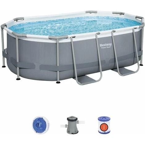 Kit Piscine Complet BESTWAY – Spinelle Grise – Piscine Ovale Tubulaire Pompe De Filtration Et Kit De Réparation Inclus 3x2 M 3 Kit Piscine Complet BESTWAY – Spinelle Grise – Piscine Ovale Tubulaire Pompe De Filtration Et Kit De Réparation Inclus 3x2 M