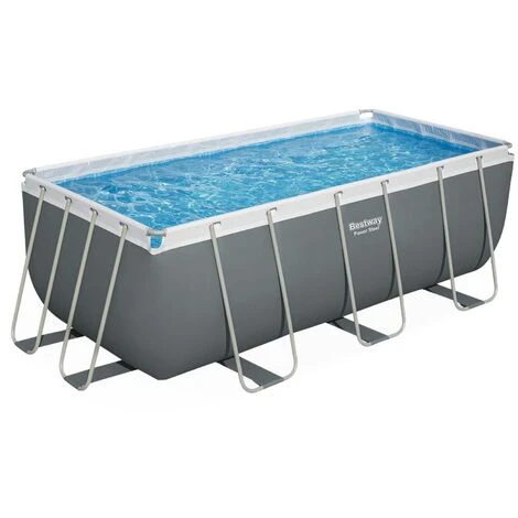 Piscine Tubulaire Hors Sol Vostok Gris Foncé Bestway. Rectangulaire 4x2m Avec Pompe. Filtre à Cartouche. Diffuseur Et échelle 4 Piscine Tubulaire Hors Sol Vostok Gris Foncé Bestway. Rectangulaire 4x2m Avec Pompe. Filtre à Cartouche. Diffuseur Et échelle – Image 2