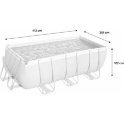 Piscine Tubulaire Hors Sol Vostok Gris Foncé Bestway. Rectangulaire 4x2m Avec Pompe. Filtre à Cartouche. Diffuseur Et échelle 11 Piscine Tubulaire Hors Sol Vostok Gris Foncé Bestway. Rectangulaire 4x2m Avec Pompe. Filtre à Cartouche. Diffuseur Et échelle -Trait Piscine Soldes Magasin 28108613 5