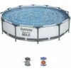 Piscine Tubulaire BESTWAY - Opalite Blanche - Piscine Ronde Ø3.6m Avec Pompe -Trait Piscine Soldes Magasin 28171322 1