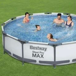 Piscine Tubulaire BESTWAY - Opalite Blanche - Piscine Ronde Ø3.6m Avec Pompe 9 Piscine Tubulaire BESTWAY - Opalite Blanche - Piscine Ronde Ø3.6m Avec Pompe -Trait Piscine Soldes Magasin 28171322 3