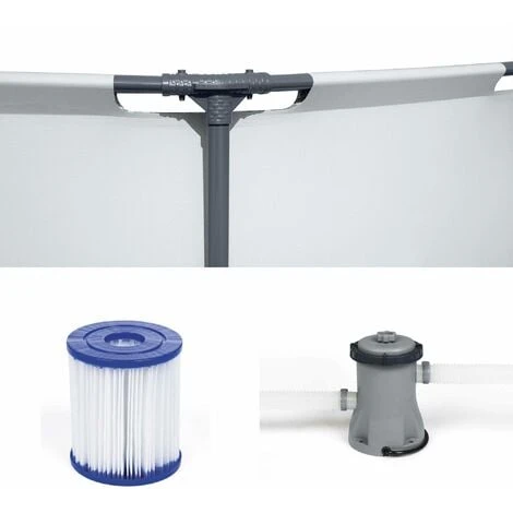 Piscine Tubulaire BESTWAY - Opalite Blanche - Piscine Ronde Ø3.6m Avec Pompe 6 Piscine Tubulaire BESTWAY - Opalite Blanche - Piscine Ronde Ø3.6m Avec Pompe – Image 4