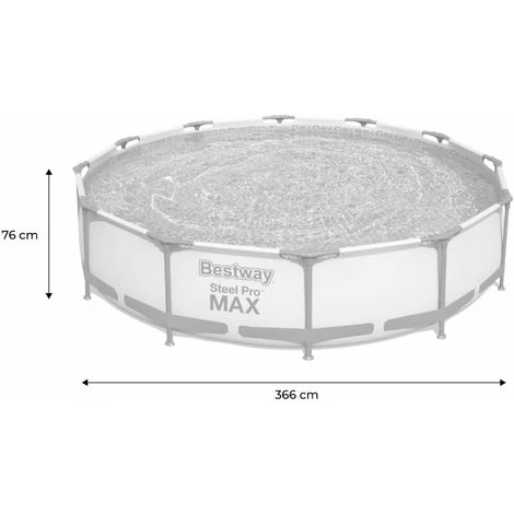 Piscine Tubulaire BESTWAY - Opalite Blanche - Piscine Ronde Ø3.6m Avec Pompe 7 Piscine Tubulaire BESTWAY - Opalite Blanche - Piscine Ronde Ø3.6m Avec Pompe – Image 5
