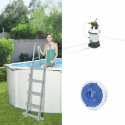 Bestway Piscine En Acier Hors Sol Hydrium Torrens , Ronde Blanche Avec Filtre à Sable, Tapis De Sol, Bâche Et échelle Ø3,6 M 11 Bestway Piscine En Acier Hors Sol Hydrium Torrens , Ronde Blanche Avec Filtre à Sable, Tapis De Sol, Bâche Et échelle Ø3,6 M -Trait Piscine Soldes Magasin 28187560 5