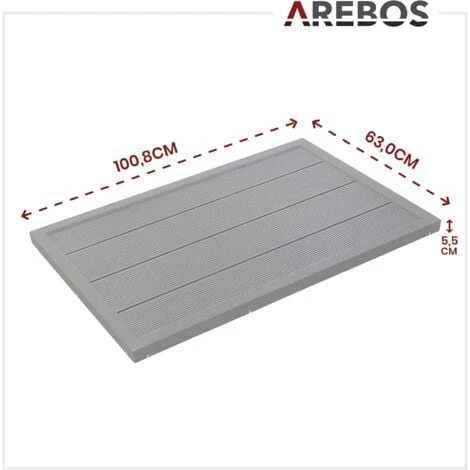 AREBOS Élément De Sol Pour Douche Solaire Ou Piscine Douche De Jardin Douche De Piscine Plaque De Sol 101 X 63 X 5,5 Cm 6 AREBOS Élément De Sol Pour Douche Solaire Ou Piscine Douche De Jardin Douche De Piscine Plaque De Sol 101 X 63 X 5,5 Cm – Image 4