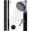 AREBOS Douche Solaire 20 Litres 221cm Avec Thermomètre Intégré Pommeau De Douche Rond Avec Douche De Pied Douche De Jardin Avec Raccord Pour Tuyau D'arrosage Technologie Snap-in Noir -Trait Piscine Soldes Magasin 29821345 1
