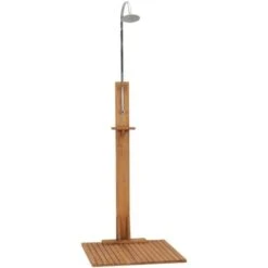 Douche De Jardin 75x75x210 Cm Bois De Teck Solide VidaXL