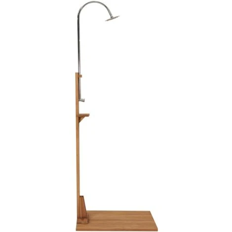 Douche De Jardin 75x75x210 Cm Bois De Teck Solide VidaXL 7 Douche De Jardin 75x75x210 Cm Bois De Teck Solide VidaXL – Image 5