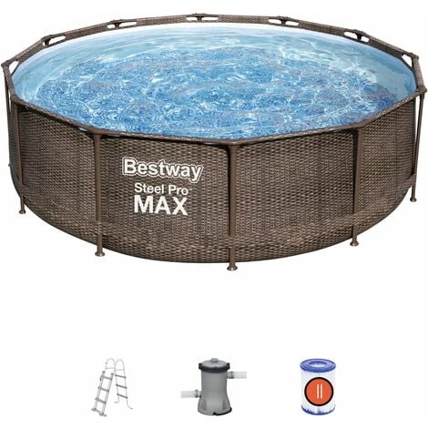 Piscine Hors-sol Tubulaire BESTWAY Steel Pro Max - 366x100cm - Épurateur à Cartouche De 2 006 L/H + Échelle 3 Piscine Hors-sol Tubulaire BESTWAY Steel Pro Max - 366x100cm - Épurateur à Cartouche De 2 006 L/H + Échelle