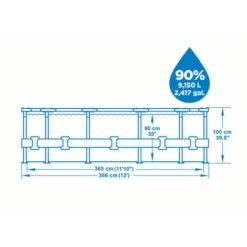 Piscine Hors-sol Tubulaire BESTWAY Steel Pro Max - 366x100cm - Épurateur à Cartouche De 2 006 L/H + Échelle 10 Piscine Hors-sol Tubulaire BESTWAY Steel Pro Max - 366x100cm - Épurateur à Cartouche De 2 006 L/H + Échelle -Trait Piscine Soldes Magasin 30890833 4