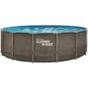 Piscine Tubulaire Ronde Aspect Tréssé Ø4,88x1,22m Summer Waves -Trait Piscine Soldes Magasin 31948594 1