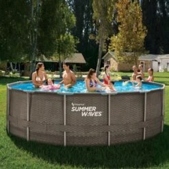 Piscine Tubulaire Ronde Aspect Tréssé Ø4,88x1,22m Summer Waves 6 Piscine Tubulaire Ronde Aspect Tréssé Ø4,88x1,22m Summer Waves -Trait Piscine Soldes Magasin 31948594 2