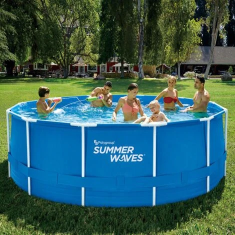 Summer Waves Piscine Tubulaire Ronde Ø3,66 X 1,22m Summer-Waves Avec Pompe 4 Summer Waves Piscine Tubulaire Ronde Ø3,66 X 1,22m Summer-Waves Avec Pompe – Image 2