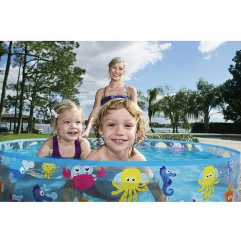 Piscine Hors Sol Ronde - 277 L - Fill'n'Fun - D 122 Cm X H 25 Cm - Livraison Gratuite 6 Piscine Hors Sol Ronde - 277 L - Fill'n'Fun - D 122 Cm X H 25 Cm - Livraison Gratuite – Image 4