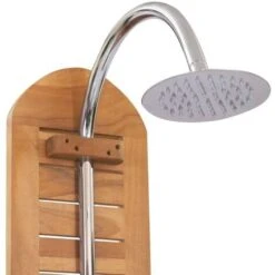 Douche De Jardin En Bois TECK 70 X 75 X 204 Cm -Trait Piscine Soldes Magasin 32839501 3