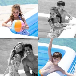 Piscine Gonflable Enfant Famille Rectangulaire Air De Jeux Pataugeoire 180*125*72cm 11 Piscine Gonflable Enfant Famille Rectangulaire Air De Jeux Pataugeoire 180*125*72cm -Trait Piscine Soldes Magasin 33222017 5