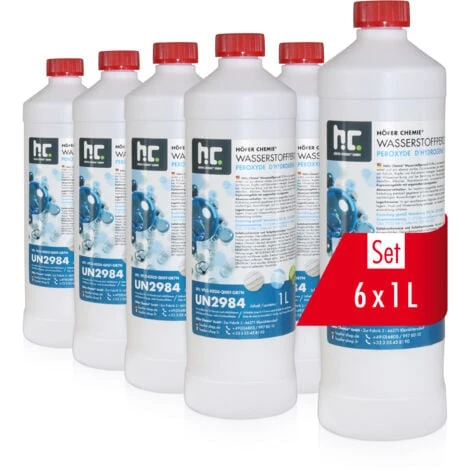 6 X 1 Litre Péroxyde D'hydrogène 11,9 % 3 6 X 1 Litre Péroxyde D'hydrogène 11,9 %