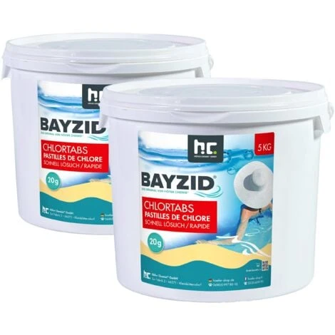 2 X 5 Kg Bayzid Pastilles De Chlore Choc (20g) 3 2 X 5 Kg Bayzid Pastilles De Chlore Choc (20g)