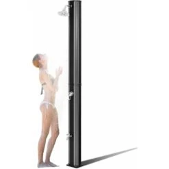 GOPLUS Douche Solaire Exterieur 35 L, Douche De Jardin A Energie Solaire, Temperature De L’Eau Agreable Avec Reservoir D'eau,