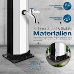 Tillvex Douche Solaire 35 Litres (Noir-Argent)) - Housse De Protection Incluse, Douche De Jardin Solaire - Douche De Jardin Chaude - Sans Raccordement électrique - Avec Robinet Et Pommeau De Douche De 10 Tillvex Douche Solaire 35 Litres (Noir-Argent)) - Housse De Protection Incluse, Douche De Jardin Solaire - Douche De Jardin Chaude - Sans Raccordement électrique - Avec Robinet Et Pommeau De Douche De -Trait Piscine Soldes Magasin 36592244 4