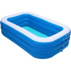 Piscine Gonflable 300cm PVC Baignoire Extérieure Intérieure 3 Couches Portable Pliable Salle De Bains SPA Pour Enfants Adulte été