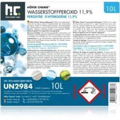 2 X 10 Litre Péroxyde D'hydrogène 11,9 % 8 2 X 10 Litre Péroxyde D'hydrogène 11,9 % -Trait Piscine Soldes Magasin 3739779 3