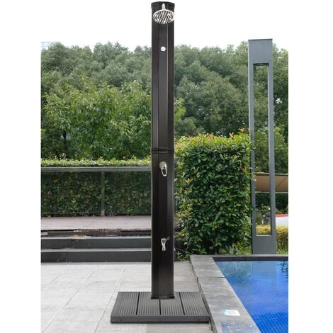 Douche Solaire 35L Avec Pomme Jet Pluie Douche De Jardin Noire Avec Plaque De Base Douche De Piscine 4 Douche Solaire 35L Avec Pomme Jet Pluie Douche De Jardin Noire Avec Plaque De Base Douche De Piscine – Image 2
