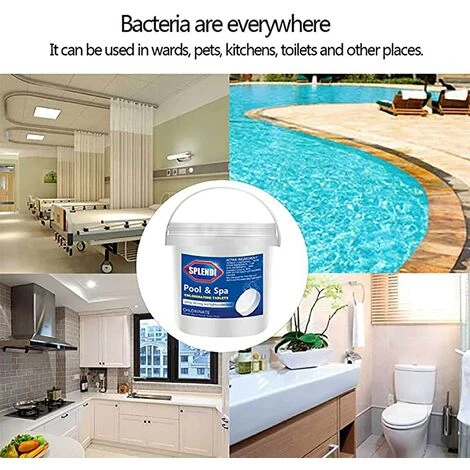 Tablette De Nettoyage Effervescente Multifonctionnelle De 300 Pièces/bouteille Pour La Tablette De Chloration De Piscine Pour Le Nettoyage De Piscine 4 Tablette De Nettoyage Effervescente Multifonctionnelle De 300 Pièces/bouteille Pour La Tablette De Chloration De Piscine Pour Le Nettoyage De Piscine – Image 2