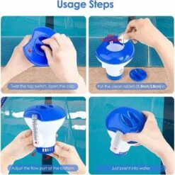 Distributeur Flottant Pour Piscine Distributeur Automatique De Désinfection De Piscine Avec Thermomètre Macaron -Trait Piscine Soldes Magasin 50986610 4